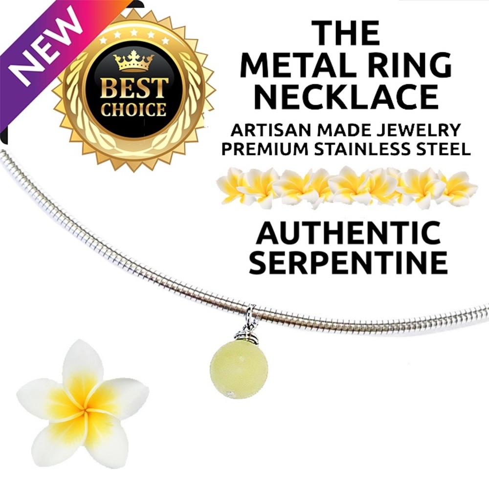 Island Sunset Artisan The Metal Ring Necklace-SERPENTINE